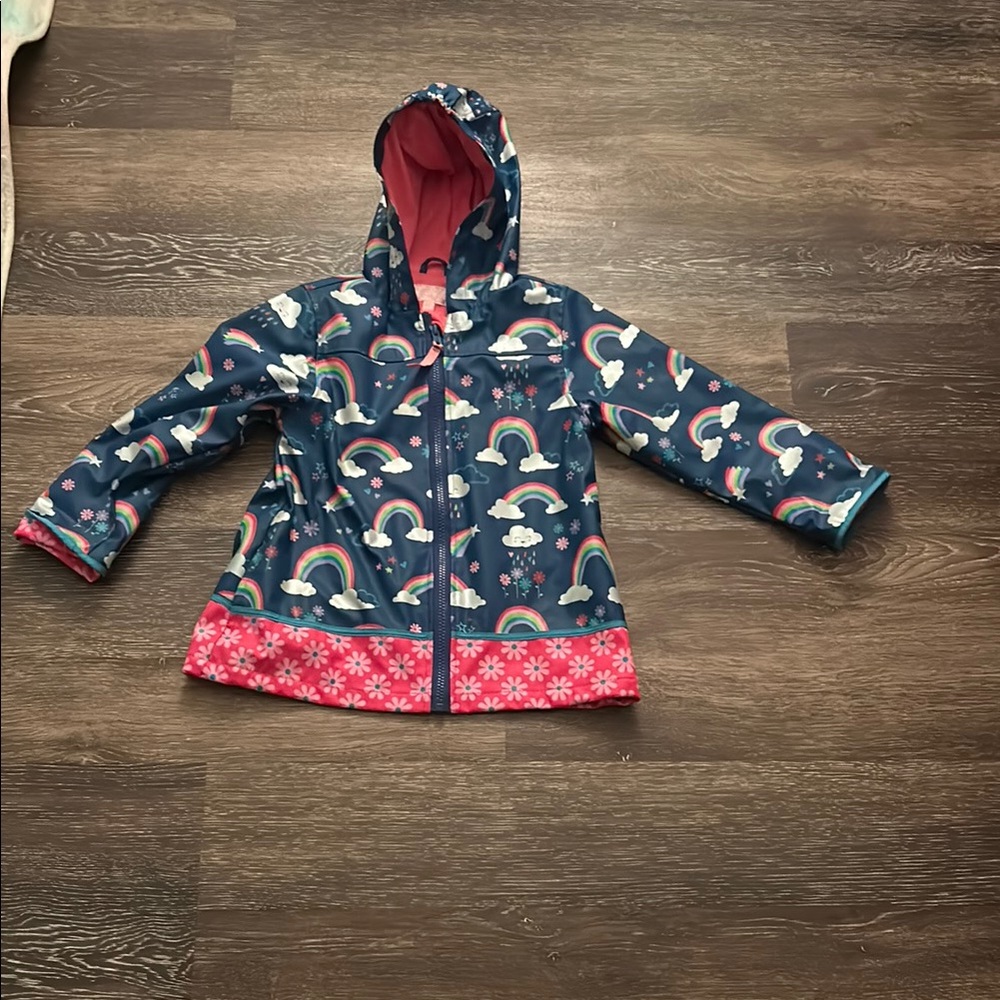 Kids Rainbow Patterned Jacket - Blue and Pink